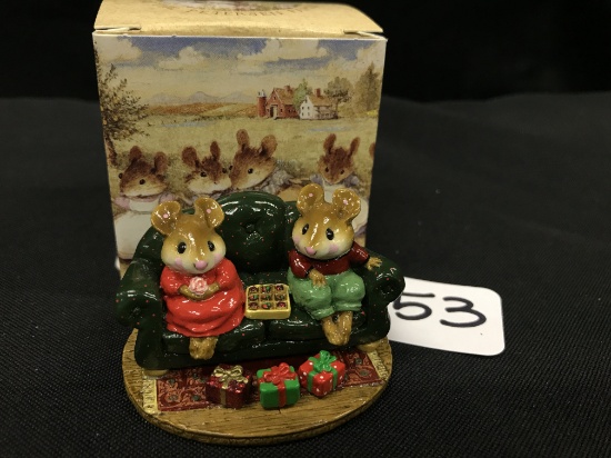Wee Forest Folk Figurine W/Box "First Date " Christmas Edition