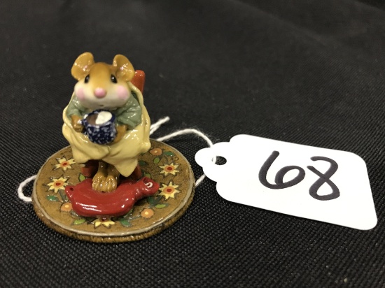 Wee Forest Fold Figurines NO Box "Hot Cocoa"