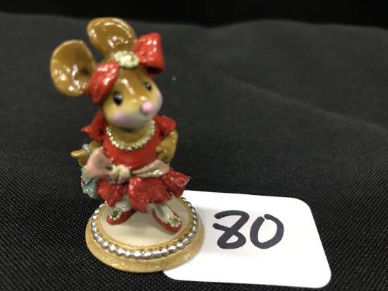 Wee Forest Fold Figurines NO Box (Red Hairbow)