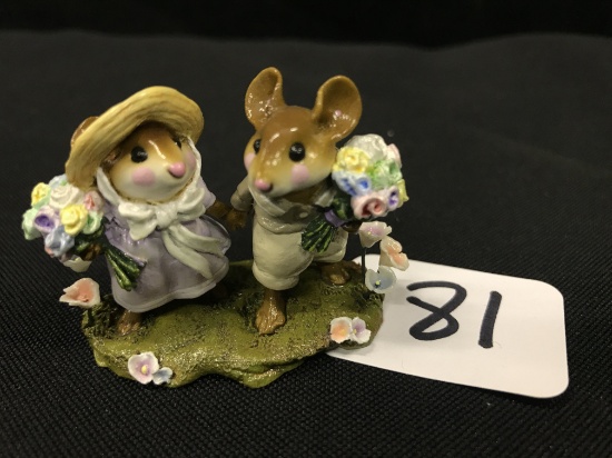 Wee Forest Fold Figurines NO Box "Strolling Through The Seasons" - Spring