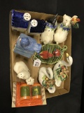 Box Lot of 7 Salt and Pepper Shakers