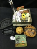 Box Lot of cats and soaps etc