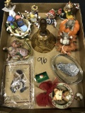 Box Lot of Mice Figurines & Christmas Ornaments