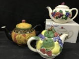 Lot of 3 Teapots