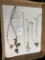(2) Sterling Cat Pendants & Southwestern Sterling/Turquoise-Tangled Chains  (23 grams)
