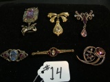 (5) Marcasite/Rhinestone Pins