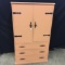 Painted Pink 2-Door, 3-Drawer Storage Cabinet  20