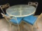 Vintage 60's Iron & Glass Patio Set   41