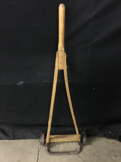 Antique Feed Sack Dolly  45"T. & 15" Wide @ Wheels