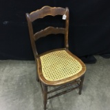 Antique Chair W/Caned Seat *Needs Reglued & Tightened Up*