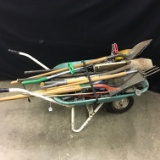 Wheelbarrow Of Yard/Garage Tools