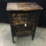 Antique Oak 1-door, 1-Drawer Stand  12