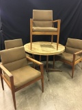 70's Era Table W/4 Chairs  *Chairs Are Rough*