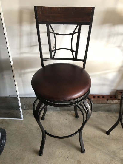 Metal and Vinyl Bar Stool