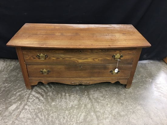 Antique Oak & Ash 2-Drawer Base