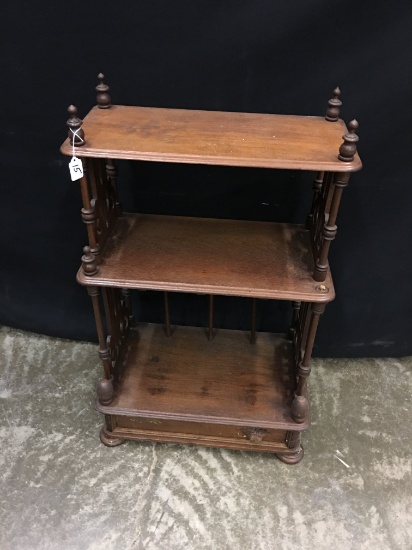 Antique Walnut  3-Tier Stand