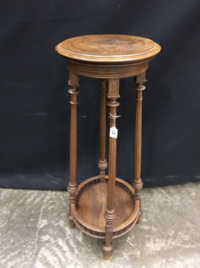 Antique Walnut Plant Stand