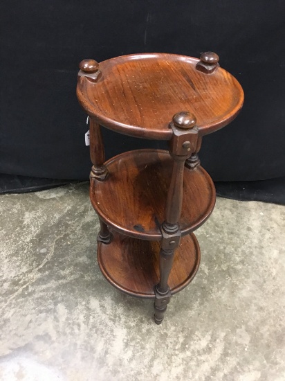 Vintage Wooden 3-Tier Ethan Allen Plant Stand