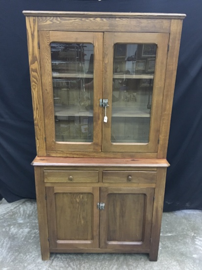 Antique 2-Piece Kitchen Cupboard