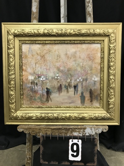 Original Oil Painting By Pat Whipp titled "Life In The City"