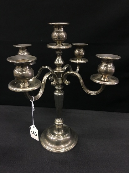 Silverplated 14.5"T. 5-Light Candleabra