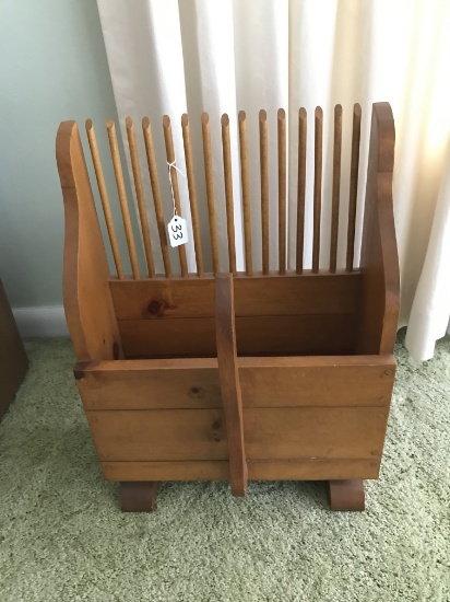 21" Tall Magazine Rack, Shaped Like a Cranberry Sifter