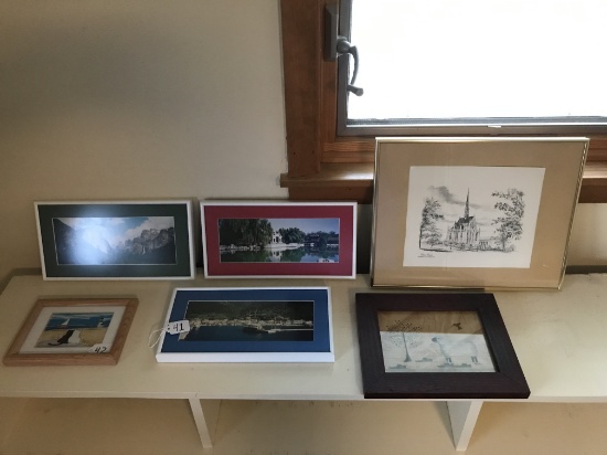 Six Contmeporaty Framed Prints and Photos