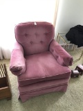 Pink, Overstuffed Side Chair