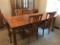 Contemporary Oak Dining Room Table W/5 Matching Oak Chairs  *Lots 1 & 2 match*