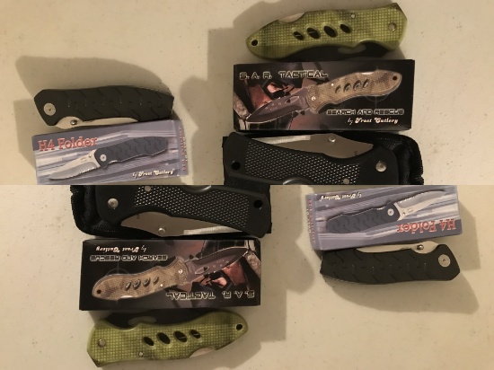 (5) Folding Knives W/Boxes-All Appear Unused