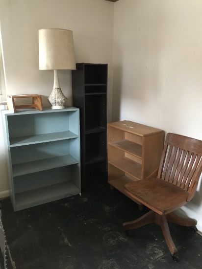 Multiple Items: Wood Shelves, Oak Office Chair W/Split, & More!