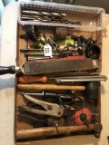 Tool Lot To Include Drill Bits, Hammers, Saw Sharpener, & Misc. Hole Saws