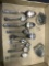 Lot Of (9) Silverplated Souvenir Spoons + Misc. Silverplated Items
