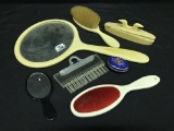 Lot With Celluloid Mirror & Vanity Items