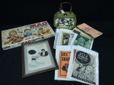 Lot With Mad Game, Vintage Wooden Purse, & Zane Grey Book
