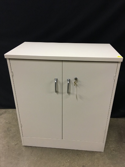 Office 2-Door Storage Cabinet Is 42" Tall x 36" Wide x 20" Deep