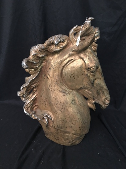 Ceramic Horse Head Statue Is 28" Tall  **Matches Lot # 9**