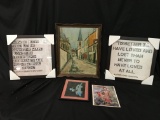 Lot Of (5) Pieces Framed Artwork As Shown