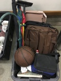 Black Tote with Basketball, Computer Cases, Umbrellas and More