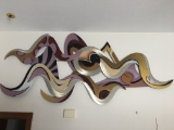 Aziza Acrylic and Metal, Wall Hanging Sculpture, Approx. 9' X 5'