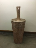 Unusual Wicker Floor Vase Is 64