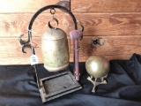 Brass Ball on Stand and Bell on Stand-15