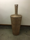 Unusual Wicker Floor Vase Is 64