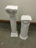 Pair Of Plaster Pedestals Are 27