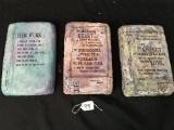 (3) Clay Motto Plaques By Lisa Watters Are 7