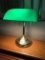 Desk lamp W/Green Shade Is 13