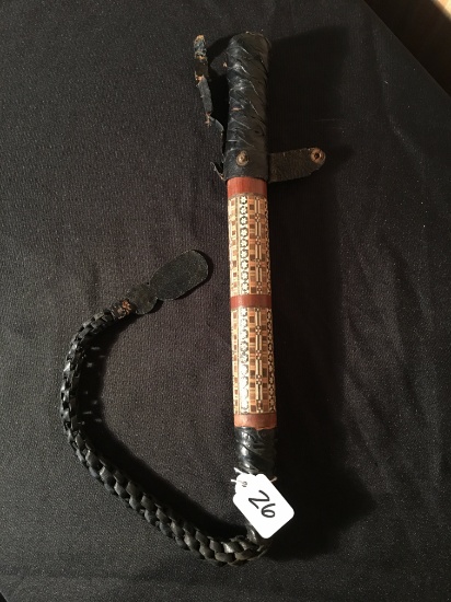 Middle Eastern Whip W/Inlaid Handle Is 28" Long