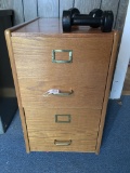 Contemporary Oak 2-Drawer Filing Cabinet
