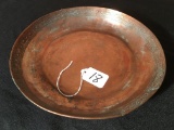 Middle Eastern Engraved Copper Utilitarian Bowl Is 9.5