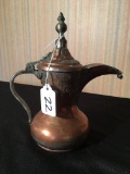 Middle Eastern Engraved Copper Coffee/Tea Pot Is 8